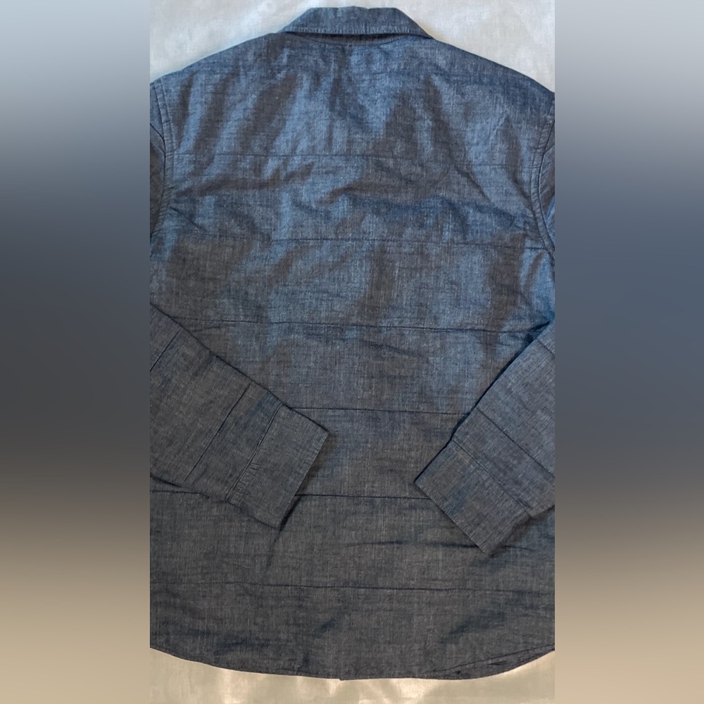 Express Men’s Medium Wash Blue Denim Shirt Jacket - Picture 7 of 9